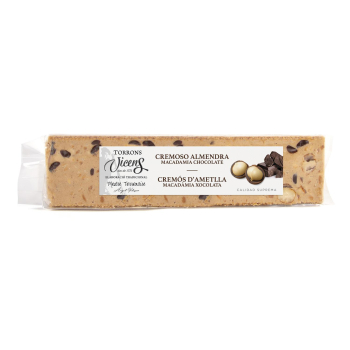 Turrón cremoso de macadamia al chocolate Vicens 300 g.