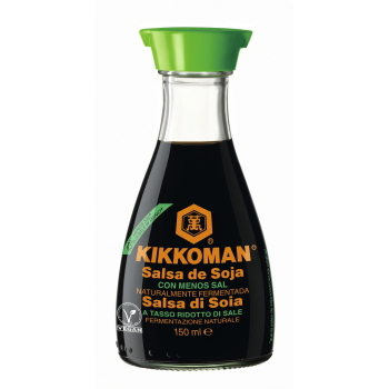 Salsa de soja con menos sal Kikkoman 150 ml.