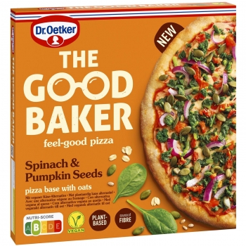 Pizza de espinacas y semillas de calabaza The Good Baker Dr. Oetker 350 g.