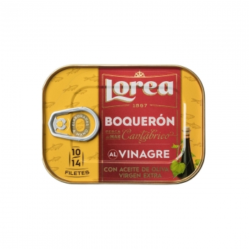 Boquerones en vinagre con aceite de oliva virgen extra Lorea 55 g.