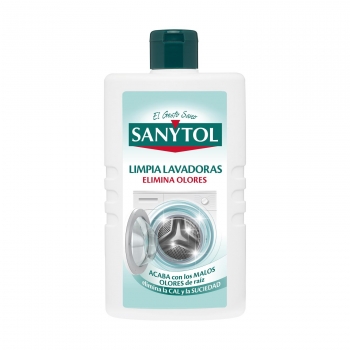 Limpia lavadoras higienizante elimina olores Sanytol 250 ml.