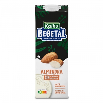 Bebida de almendra sin azúcares añadidos Kaiku BeGetal sin gluten sin lactosa brik 1 l.