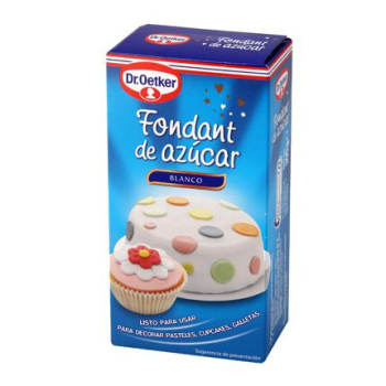 Fondant de azúcar blanco Dr. Oetker 300 g.