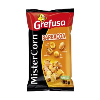 Cocktail de frutos secos sabor barbacoa MisterCorn Grefusa 195 g.