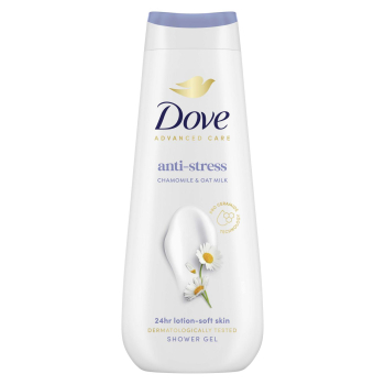 Gel de ducha antiestrés leche de manzanilla y avena Advanced Care Dove 600 ml.