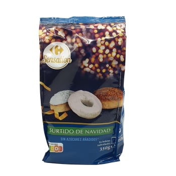 Surtido de Navidad Carrefour Sensation sin azúcar añadido 350 g.