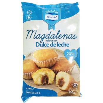Magdalenas rellenas con dulce de leche Márdel 220 g