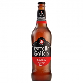 Cerveza rubia Estrella Galicia botella 66 cl.