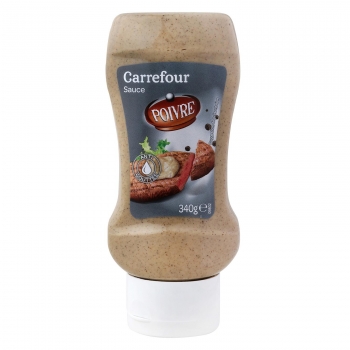 Salsa a la pimienta Carrefour envase 340 g.