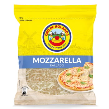 Queso mozzarella rallado Oro de Holanda 180 g.