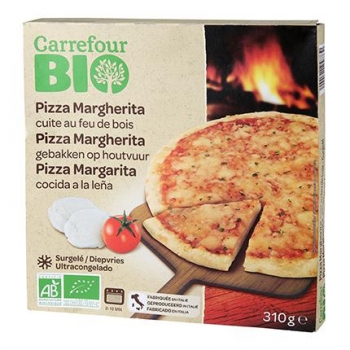 Pizza margarita ecológica Carrefour Bio 310 g.