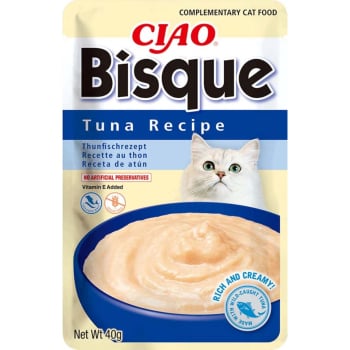 Puré para gatos sabor atún Churu Bisque 40 g.