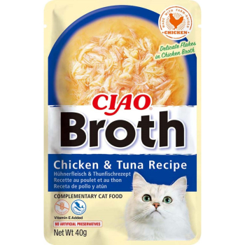 Caldo para gatos sabor pollo y atún Churu Broth 40 g.