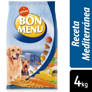 Pienso para perro adulto bon menú Receta Mediterránea 4 Kg.