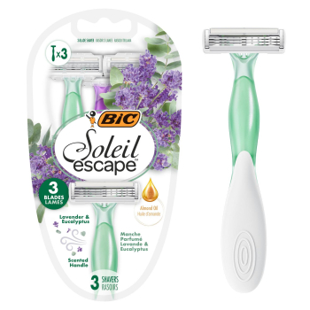 Maquinillas desechables para mujer Soleil Escape Bic 3 ud.