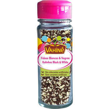Fideos choco blanco y negro Vahiné 65 g.