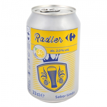Cerveza Carrefour Radler con limón lata 33 cl