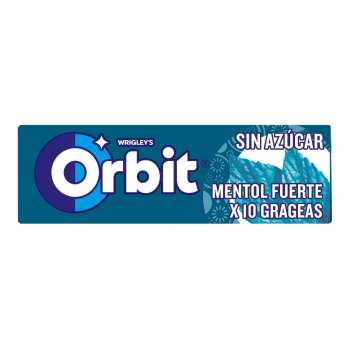 Chicles sabor mentol fuerte Orbit 14 g.