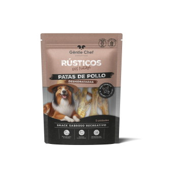 Snack patas de pollo deshidratadas para perro adulto Gentle Chef 5 uds