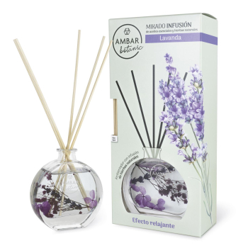 Ambientador de varillas infusión lavanda Ambar Botanic 75 ml.