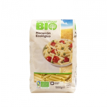 Macarrones ecológicos Carrefour Bio 500 g.