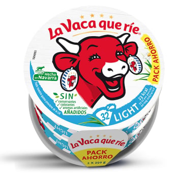 Queso fundido en porciones light La Vaca Que Ríe pack de 2 unidades de 250 g. 2 x 250 g