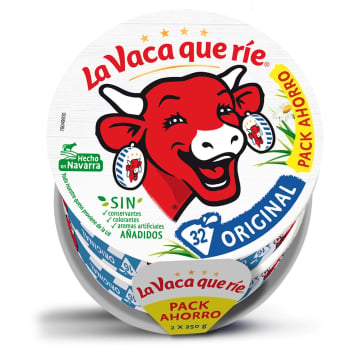 Queso fundido en porciones La Vaca Que Ríe pack de 2 unidades de 250 g. 2 x 250 g
