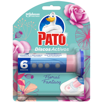 Discos activos inodoros aroma Floral Fantasy aparato + recambio Pato 1 ud.