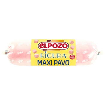 Fiambre de carne de pavo cocida sabor ahumado maxi en rulo Ricura ElPozo sin gluten 900 g