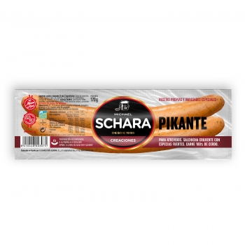 Salchichas picantes Schara sin gluten sin lactosa 170 g.