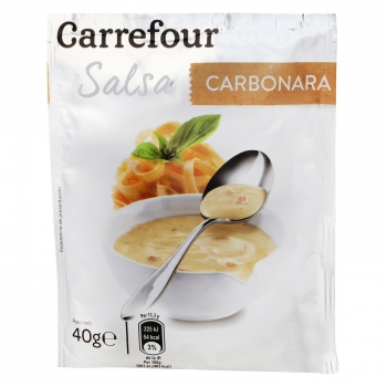 Salsa carbonara Carrefour sobre 40 g.