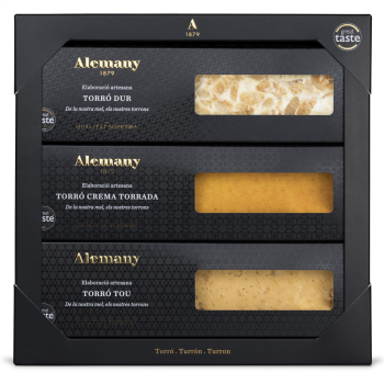 Turrones surtidos blando, duro y yema tostada Alemany sin gluten pack de 3 unidades de 125 g. 3 x 125 g