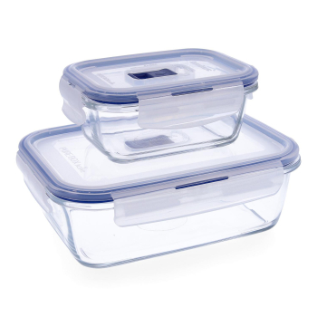 Set 2 Herméticos Vidrio LUMINARC 122 + 38 cl - Transparente