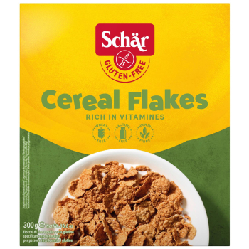 Cereales flakes Schär sin gluten y sin lactosa 300 g.