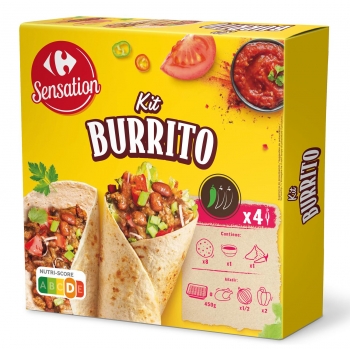 Kit burritos Sensation Carrefour 475 g.