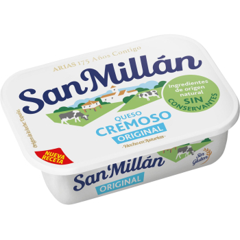 Crema de queso para untar y cocinar natural San Millan sin gluten 150 g.