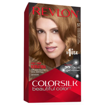 Tinte de cabello permanente sin amoniaco tono 57 castaño dorado muy claro Revlon Colorsilk 1 ud.