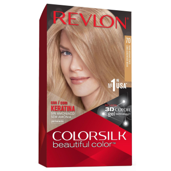 Tinte de cabello permanente sin amoniaco tono 70 rubio medio cenizo Revlon Colorsilk 1 ud.