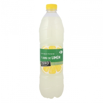 Agua mineral Carrefour con zumo de limón zero sin azúcares añadidos 1,5 l.