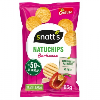 Natuchips barbacoa Grefusa Snatt's sin gluten 85 g.