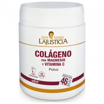 Colágeno con magnesio y vitamina C sabor fresa Ana María Lajusticia sin gluten 350 g.