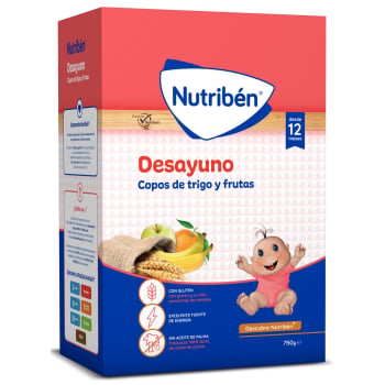 Papilla infantil desde 12 meses desayuno Nutribén sin aceite de palma 750 g.
