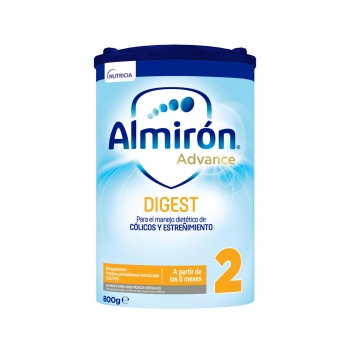 Leche de fórmula anti-cólico y anti-estreñimiento desde los 6 meses en polvo Almirón Advance Digest 2 lata 800 g.