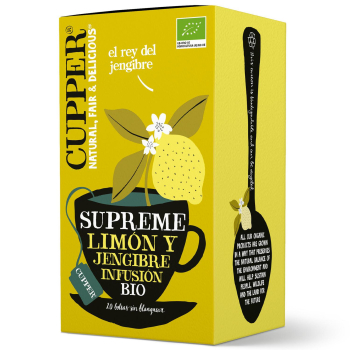 Infusión ginger supreme en bolsitas ecológica Cupper 20 ud.