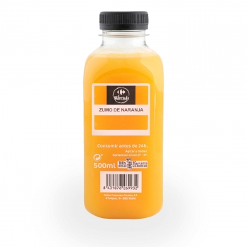 Zumo de naranja recién exprimido Carrefour 500 ml