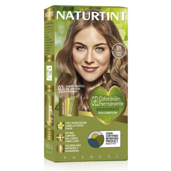 Coloración permanente sin amoniaco nº8N rubio trigo Naturtint 1 ud.
