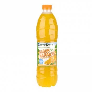 Refresco de naranja Carrefour sin gas botella 1,5 l.