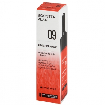 Booster 09 regenerador con proteína de soja y calcio Les Cosmetiques Booster Plan 15 ml.