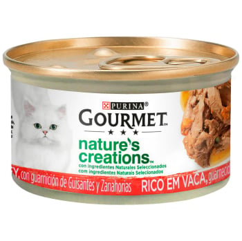 Comida húmeda de buey para gato adulto Purina Gourmet Nature's Creations 85 g