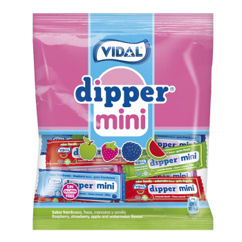 Caramelos de goma mini dipper sabores surtidos Vidal sin gluten 275 g.